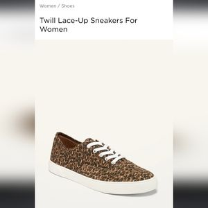 Old navy leopard lace up sneaker